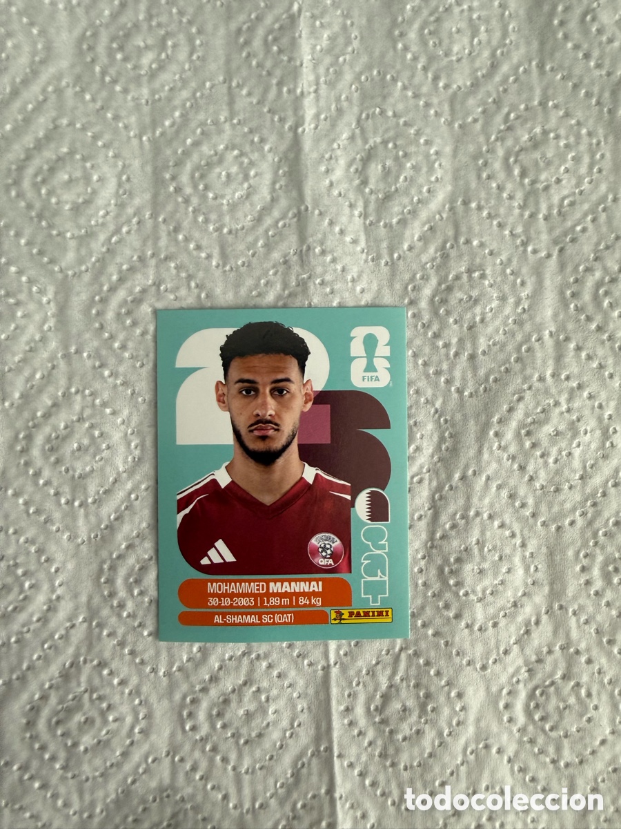 Figurine di Calcio: MANNAI QATAR QAT 9 MUNDIAL F&Uacute;TBOL 2026 FIFA WORLD CUP PANINI SIN PEGAR