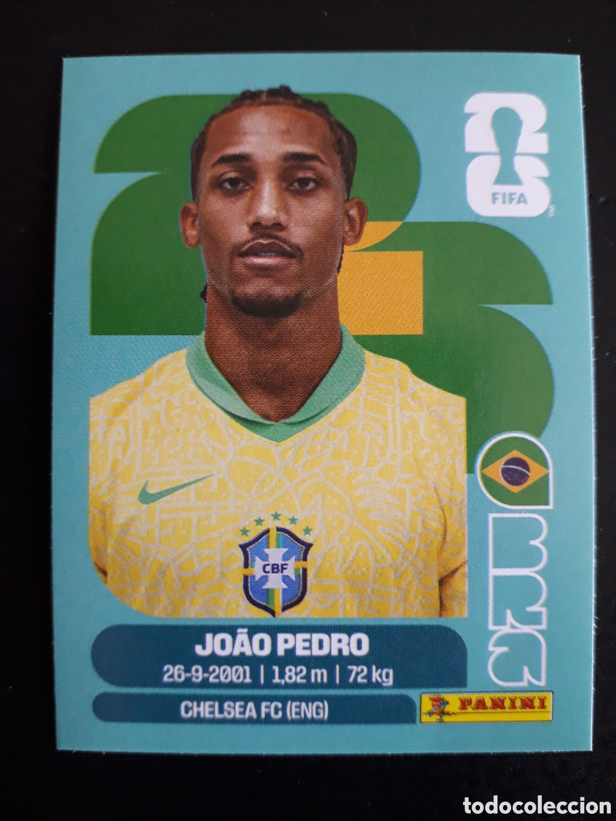 Cromos de f&uacute;tbol: JO&Atilde;O PEDRO BRASIL BRA 16 MUNDIAL F&Uacute;TBOL 2026 FIFA WORLD CUP PANINI SIN PEGAR PEDIDO M&Iacute;NIMO 3&euro;.