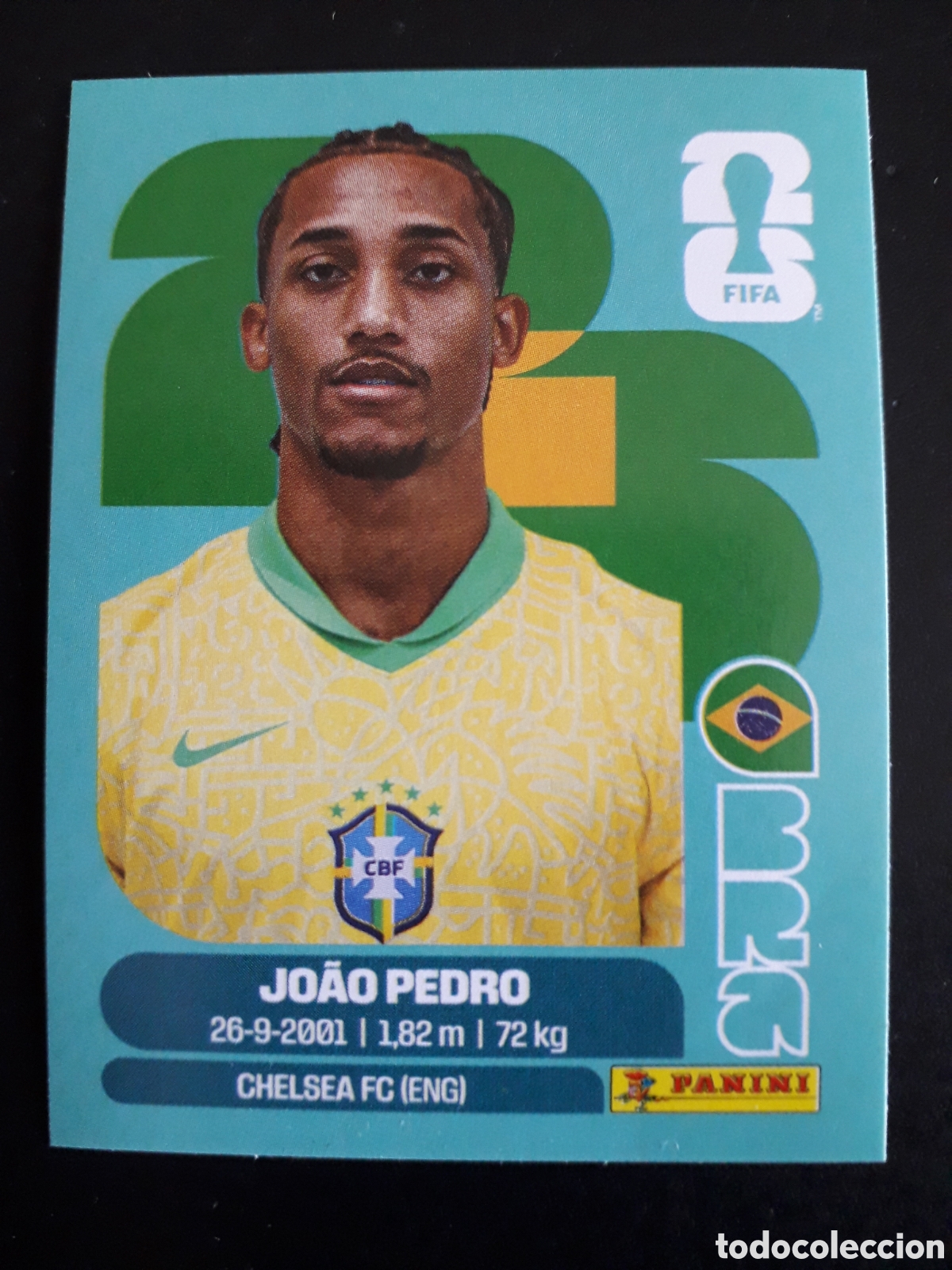 Cromos de f&uacute;tbol: JO&Atilde;O PEDRO BRASIL BRA 16 MUNDIAL F&Uacute;TBOL 2026 FIFA WORLD CUP PANINI SIN PEGAR PEDIDO M&Iacute;NIMO 3&euro;