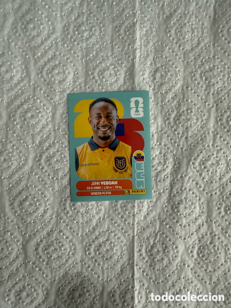 Cromos de f&uacute;tbol: JOHN YEBOAH , ECUADOR , STICKER CROMO N&ordm; ECU 14 , FIFA WORLD CUP 2026 - PANINI MUNDIAL