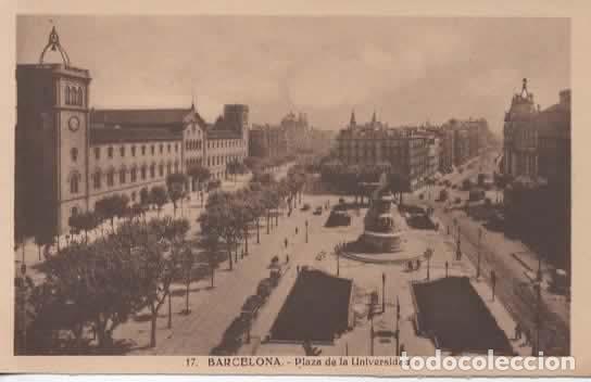 Cromos de f&uacute;tbol: BARCELONA SIN ESCRIBIR PLAZA DE LA UNIVERSIDAD