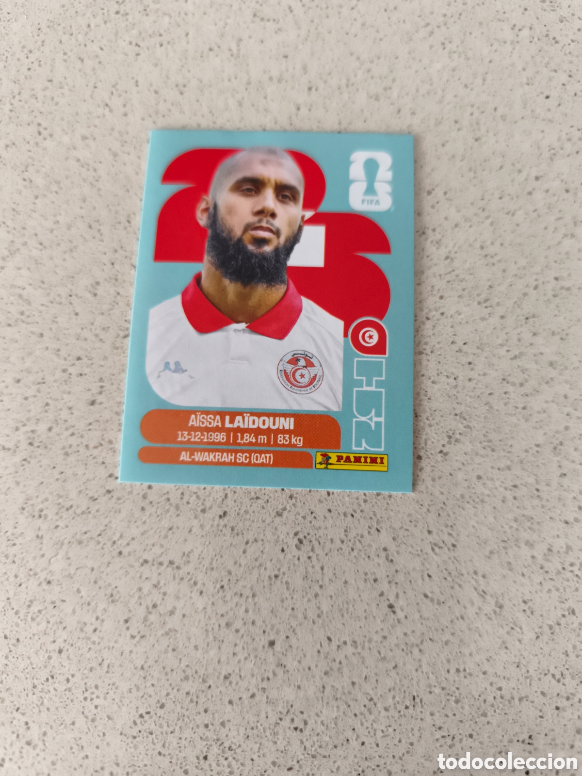 Cromos de f&uacute;tbol: CROMO N&Uacute;MERO 10 LAIDOUNI TUNEZ. MUNDIAL 2026. PANINI