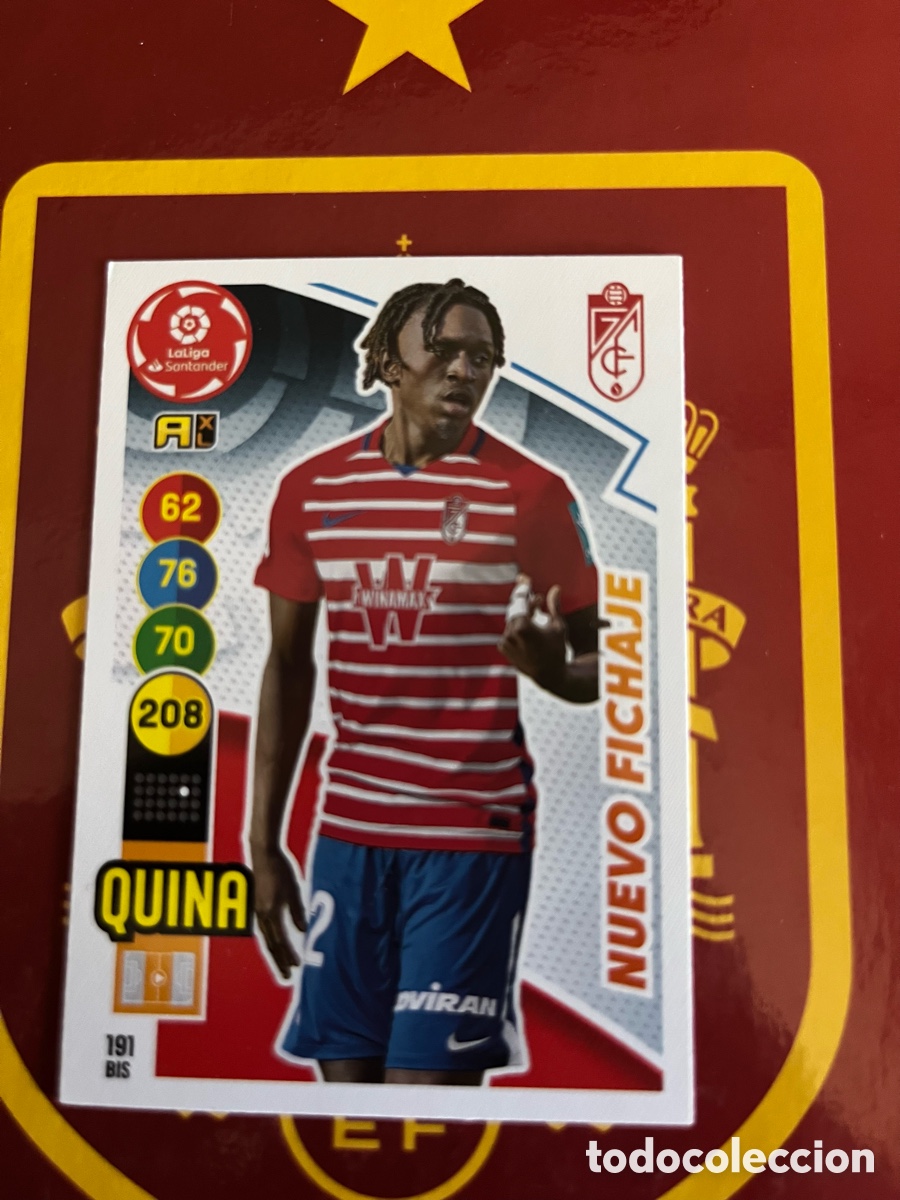 Cromos de f&uacute;tbol: 191 BIS QUINA NUEVO FICHAJE ADRENALYN 2020 2021 20 21 GRANADA CF
