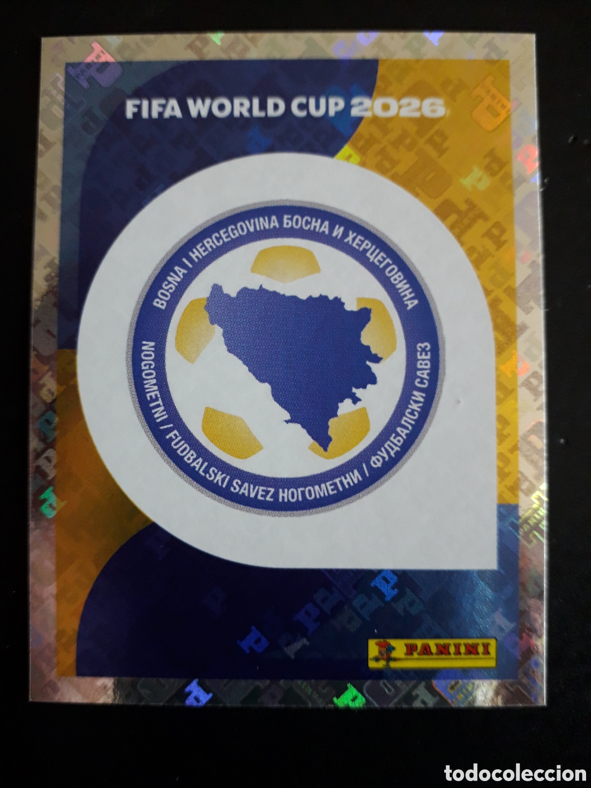Cromos de f&uacute;tbol: ESCUDO BOSNIA HERCEGOVINA BIH 1 MUNDIAL F&Uacute;TBOL 2026 FIFA WORLD CUP PANINI SIN PEGAR PEDIDO M&Iacute;NIMO 3&euro;