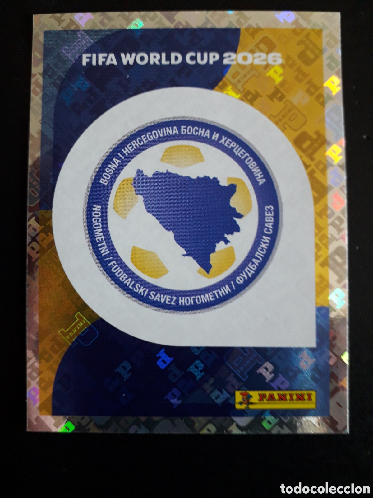 Cromos de f&uacute;tbol: ESCUDO BOSNIA HERCEGOVINA BIH 1 MUNDIAL F&Uacute;TBOL 2026 FIFA WORLD CUP PANINI SIN PEGAR PEDIDO M&Iacute;NIMO 3&euro;