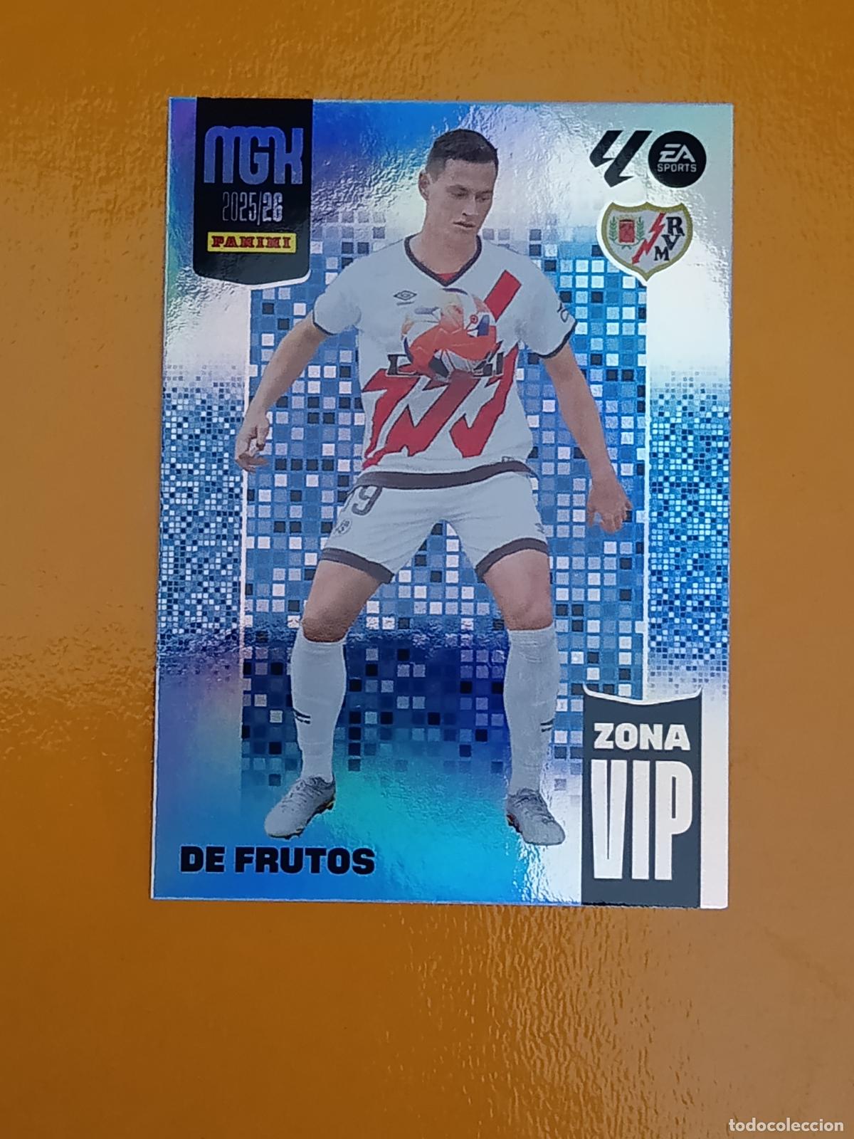 Cromos de f&uacute;tbol: 513 DE FRUTOS. NUEVO ZONA VIP. RAYO VALLECANO. MEGACRACKS 2025-26. PANINI