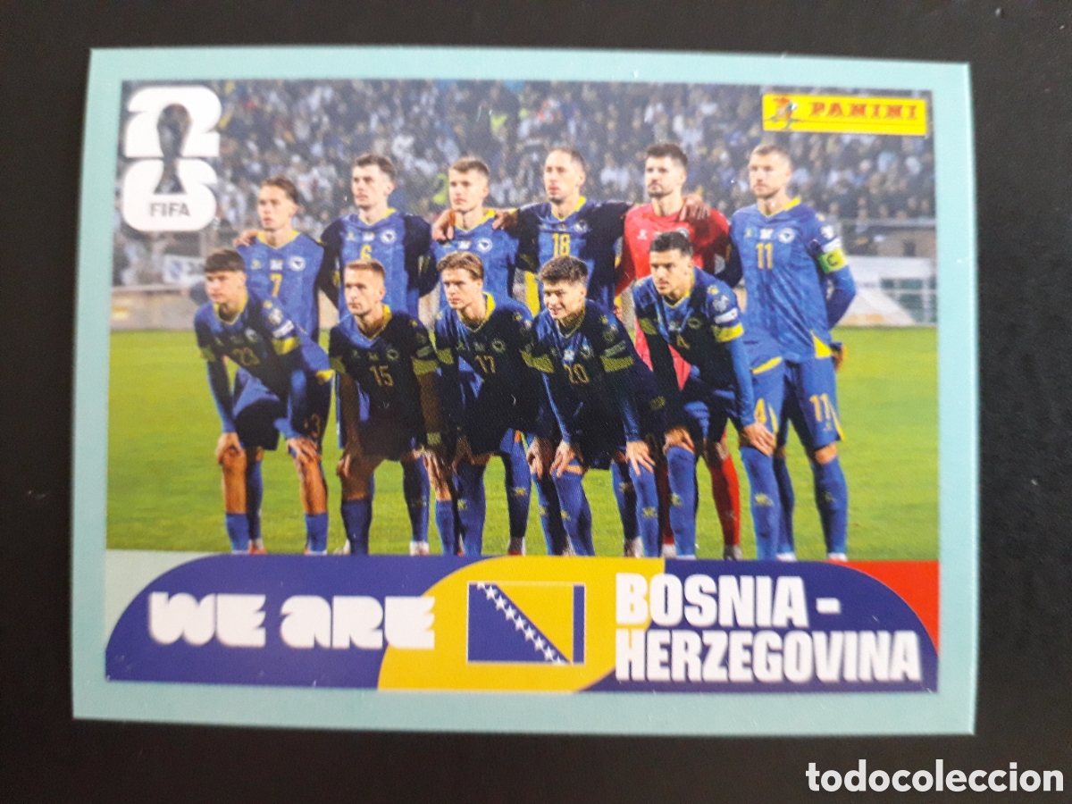 Cromos de f&uacute;tbol: EQUIPO BOSNIA HERCEGOVINA BIH 13 MUNDIAL F&Uacute;TBOL 2026 FIFA WORLD CUP PANINI SIN PEG PEDIDO M&Iacute;NIMO 3&euro;
