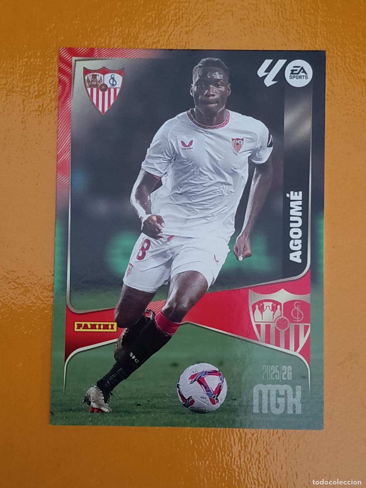 Football Stickers: 336 AGOUM&Eacute;. SEVILLA F.C. MEGACRACKS 2025-26. PANINI