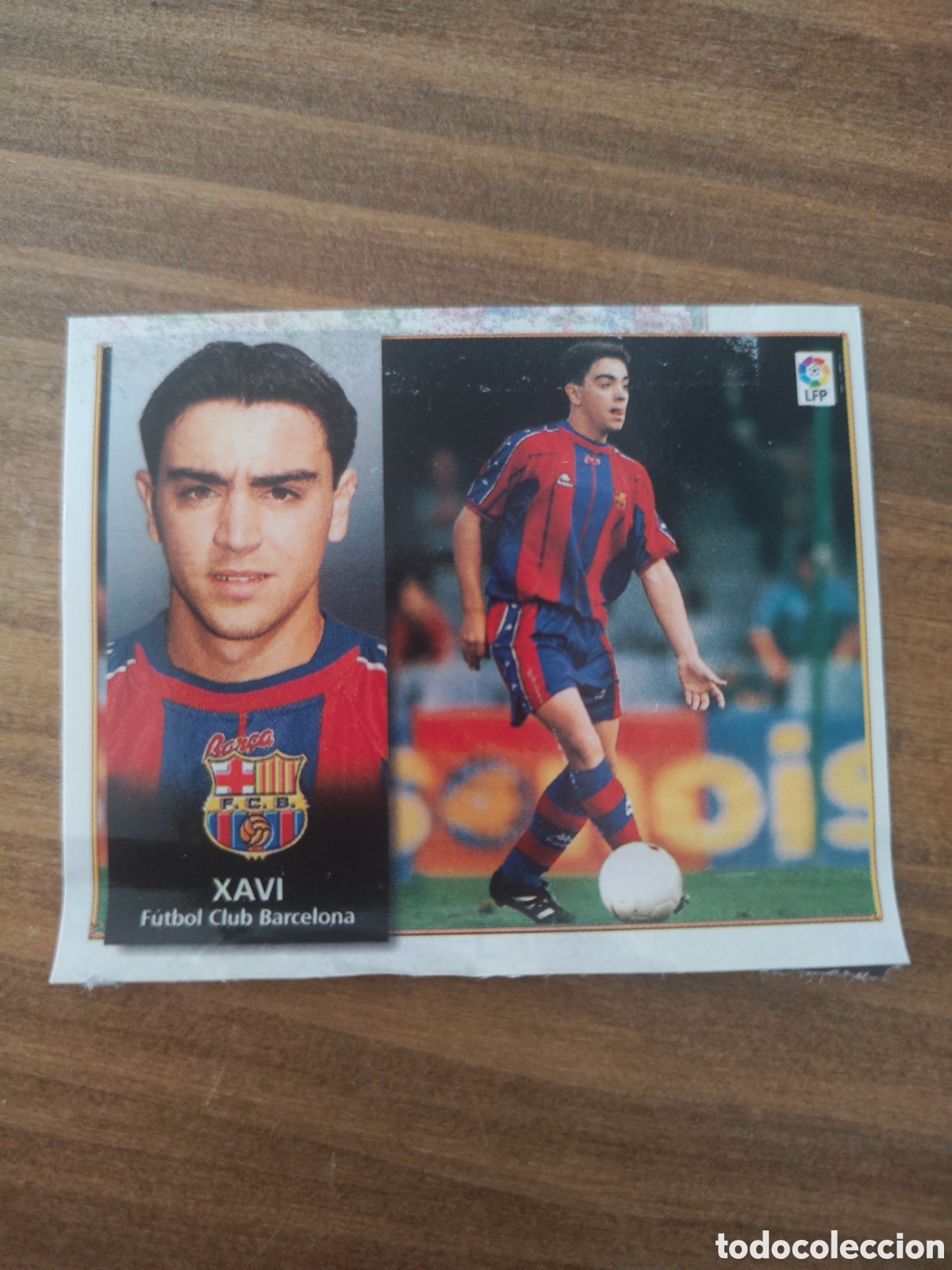 Fu&szlig;ball-Sticker: Este 98 99 Barcelona Xavi ROOKIE en ventanilla