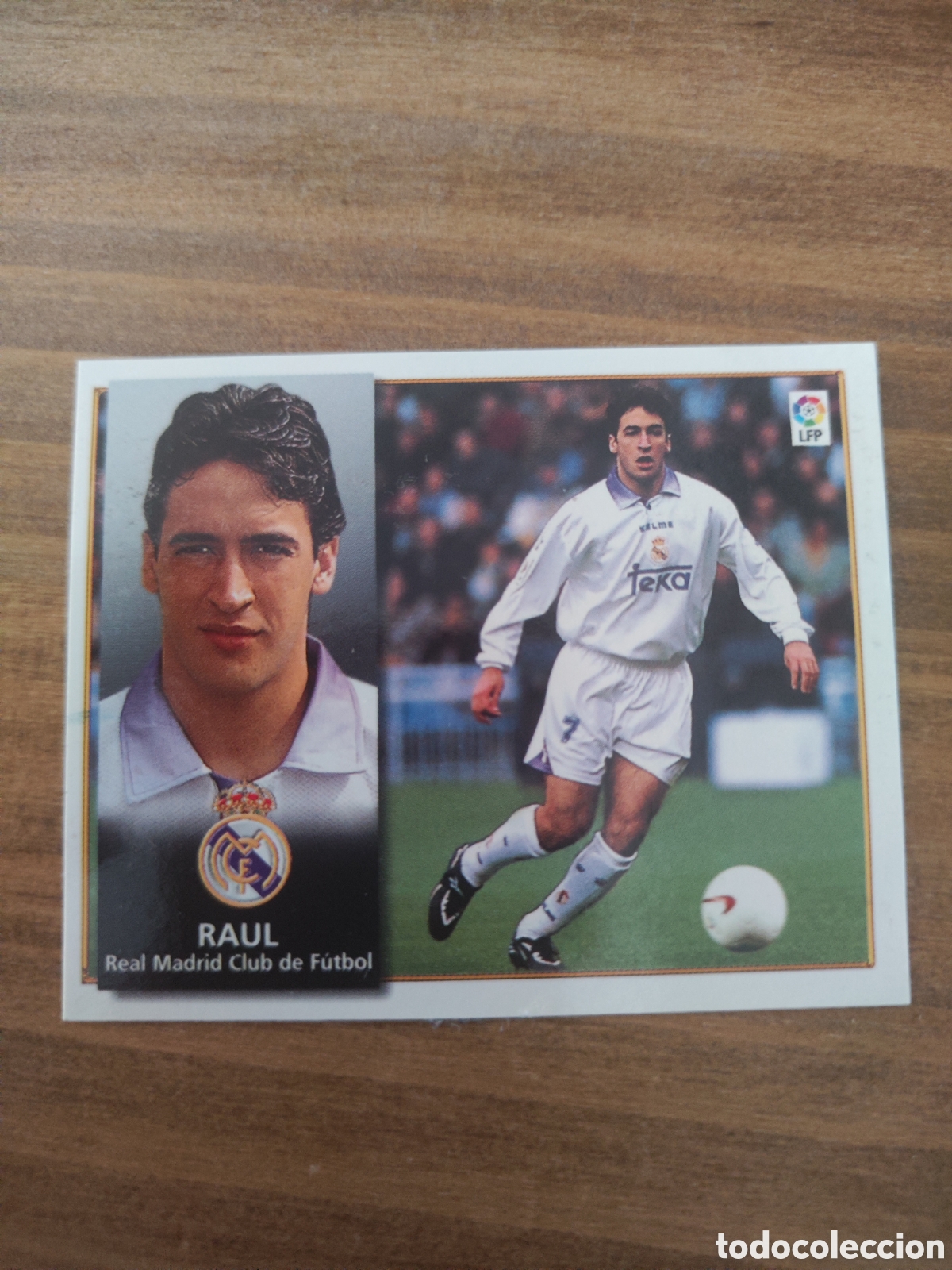 Football Stickers: Este 98 99 Real Madrid Raul despegado pero conserva trasera ver im&aacute;genes
