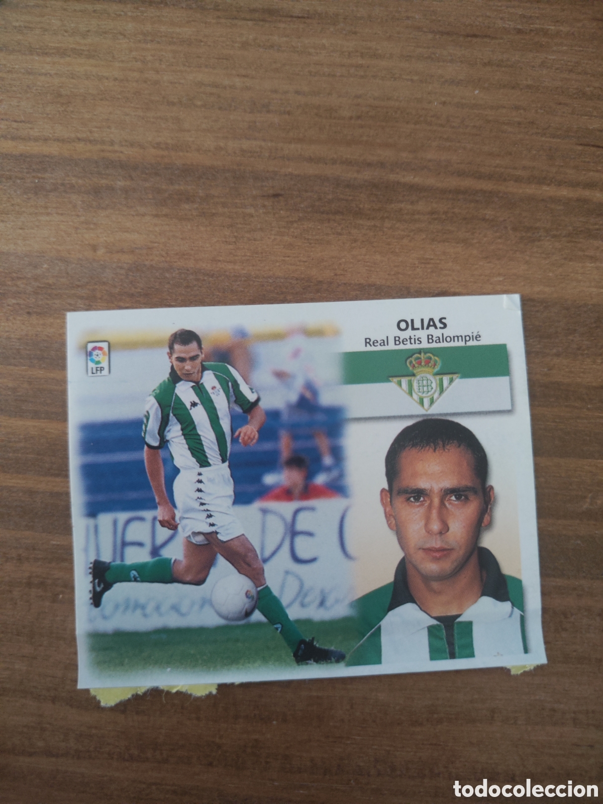 Football Stickers: Este 99 00 Real Betis Ol&iacute;as baja en ventanilla
