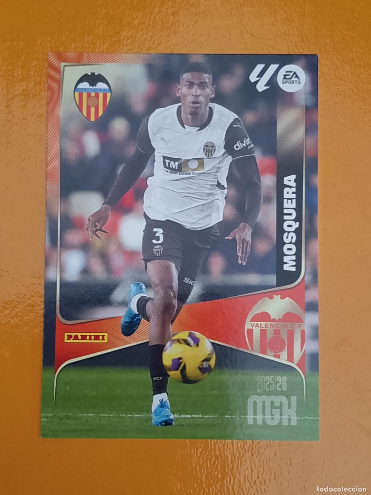 Fu&szlig;ball-Sticker: 348 MOSQUERA. VALENCIA C.F. MEGACRACKS 2025-26. PANINI