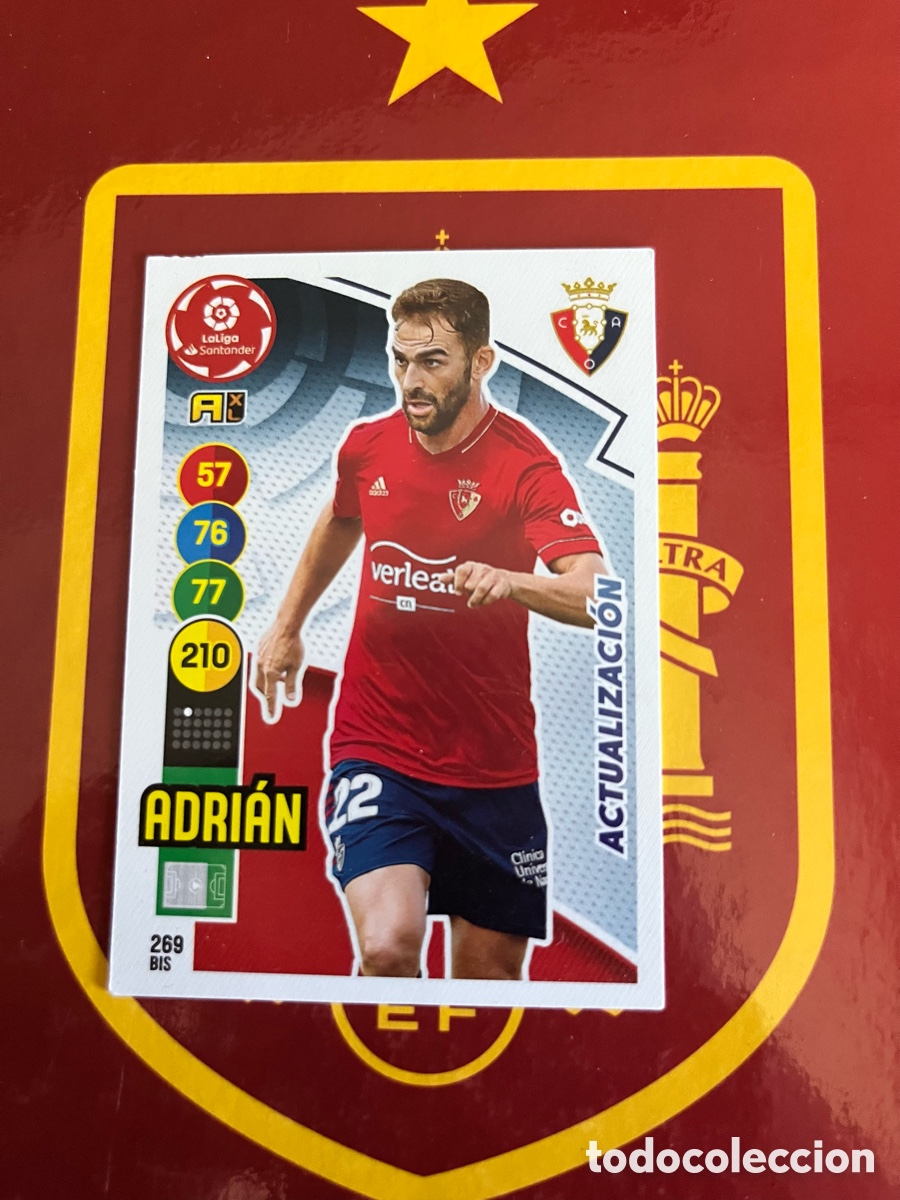Fu&szlig;ball-Sticker: 269 BIS ADRI&Aacute;N ACTUALIZACI&Oacute;N EDICI&Oacute;N LIMITADA SOBRE PREMIUN ORO ADRENALYN 2020 2021 20 21 OSASUNA