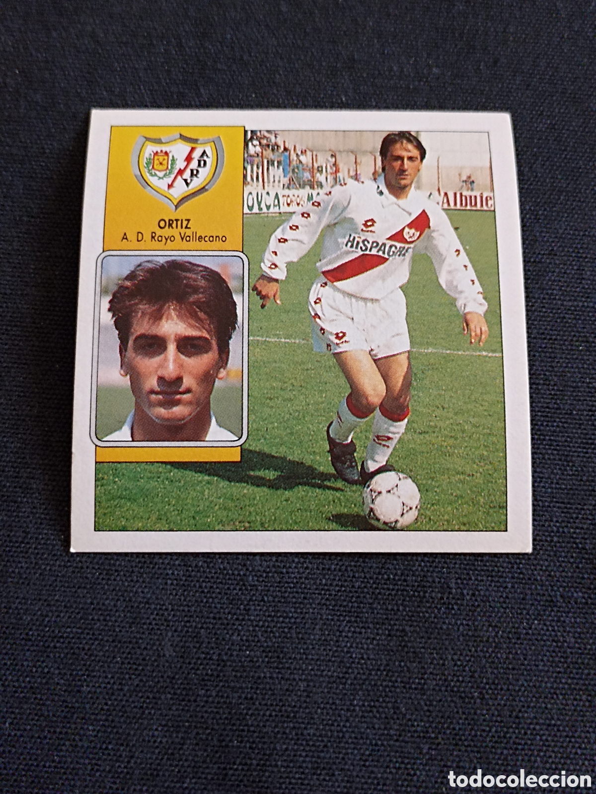 Cromos de f&uacute;tbol: Ortiz ( Rayo Vallecano ). Liga este 92-93. Nunca pegado