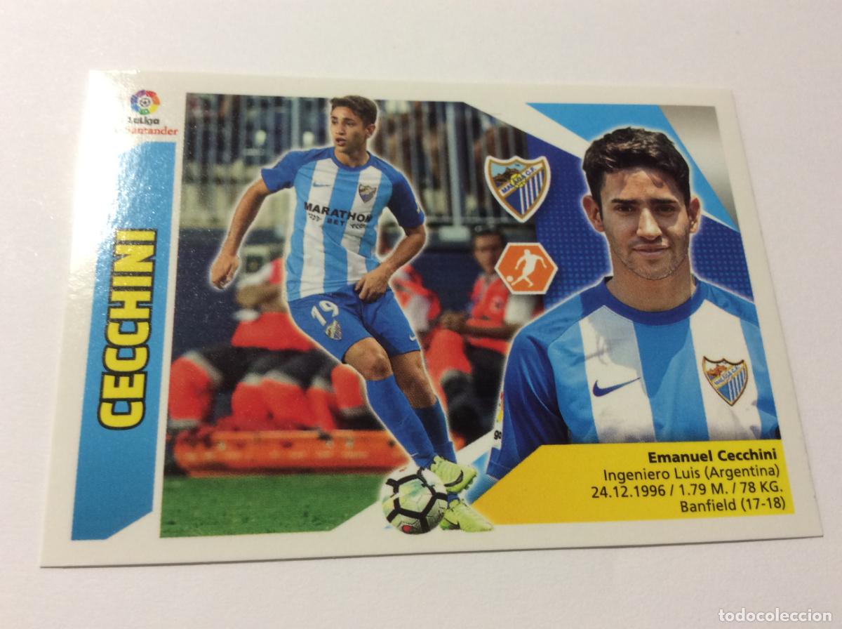 Cromos de f&uacute;tbol: Coloca Cecchini 11BIS M&aacute;laga CF Liga Este 2017 2018 17 18 Panini