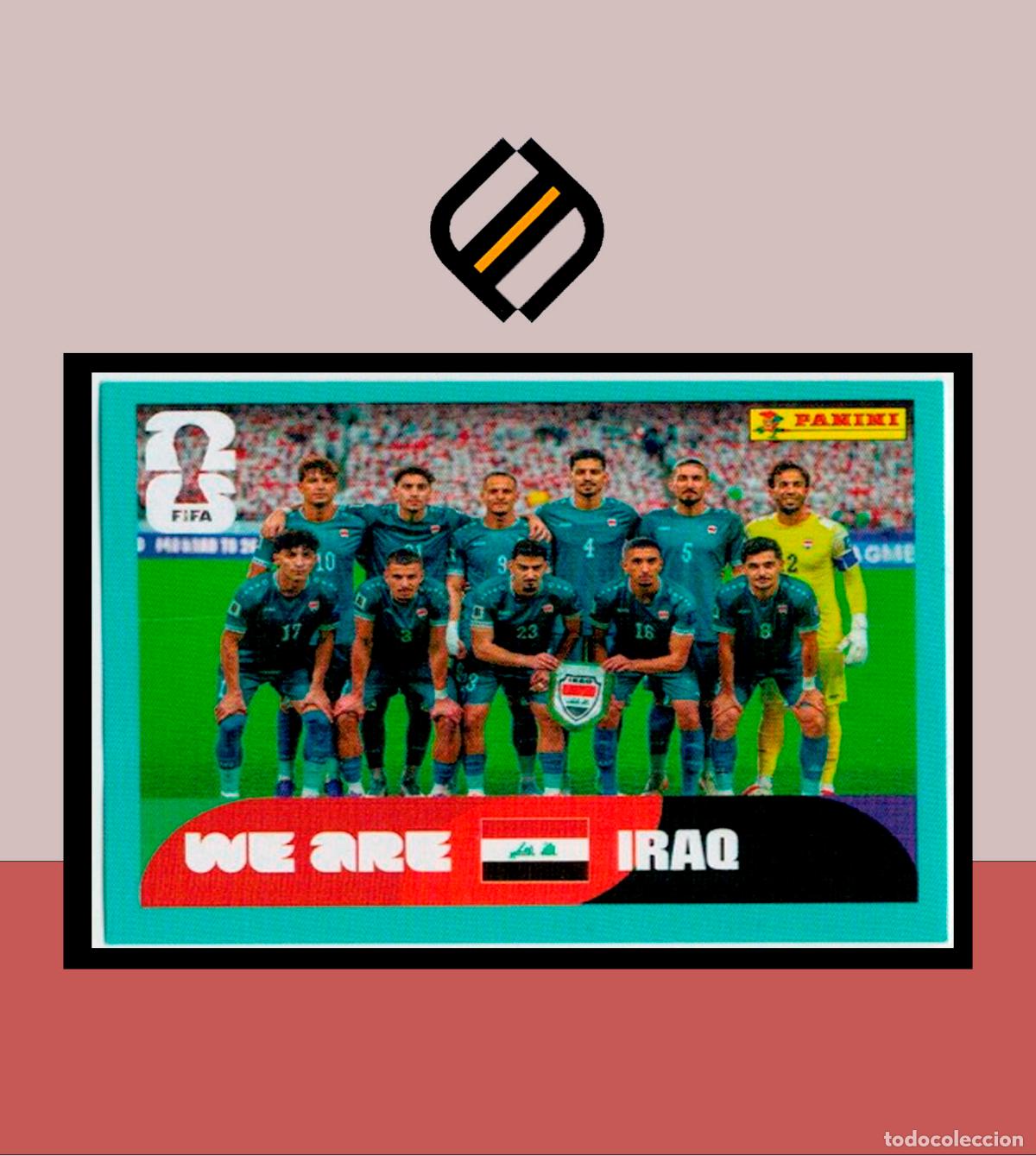 Cromos de f&uacute;tbol: PANINI FIFA CLUB WORLD CUP 2026 26 IRQ 13 ALINEACI&Oacute;N IRAQ STICKER MUNDIAL MEX CAN USA LIGA