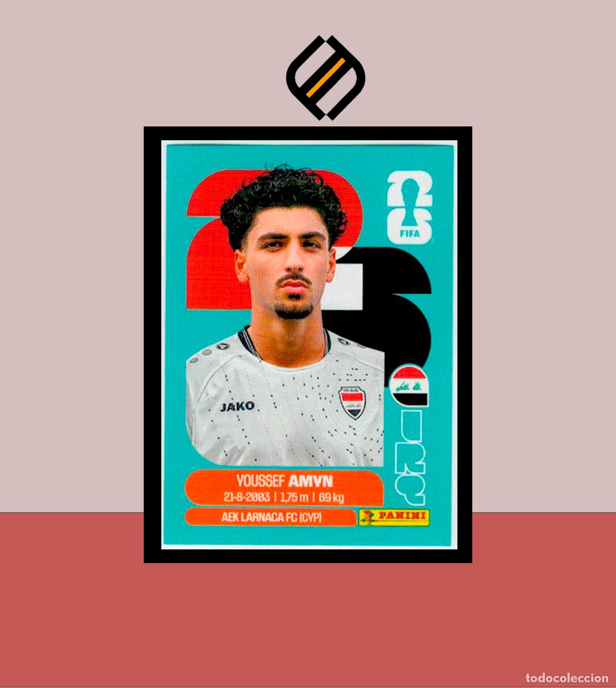 Cromos de f&uacute;tbol: PANINI FIFA CLUB WORLD CUP 2026 26 IRQ 14 YOUSSEF AMYN IRAQ STICKER MUNDIAL MEX CAN USA LIGA