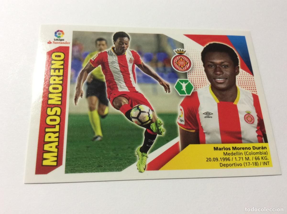 Cromos de f&uacute;tbol: Marlos Moreno 14 Girona FCLiga Este 2017 2018 17 18 Panini