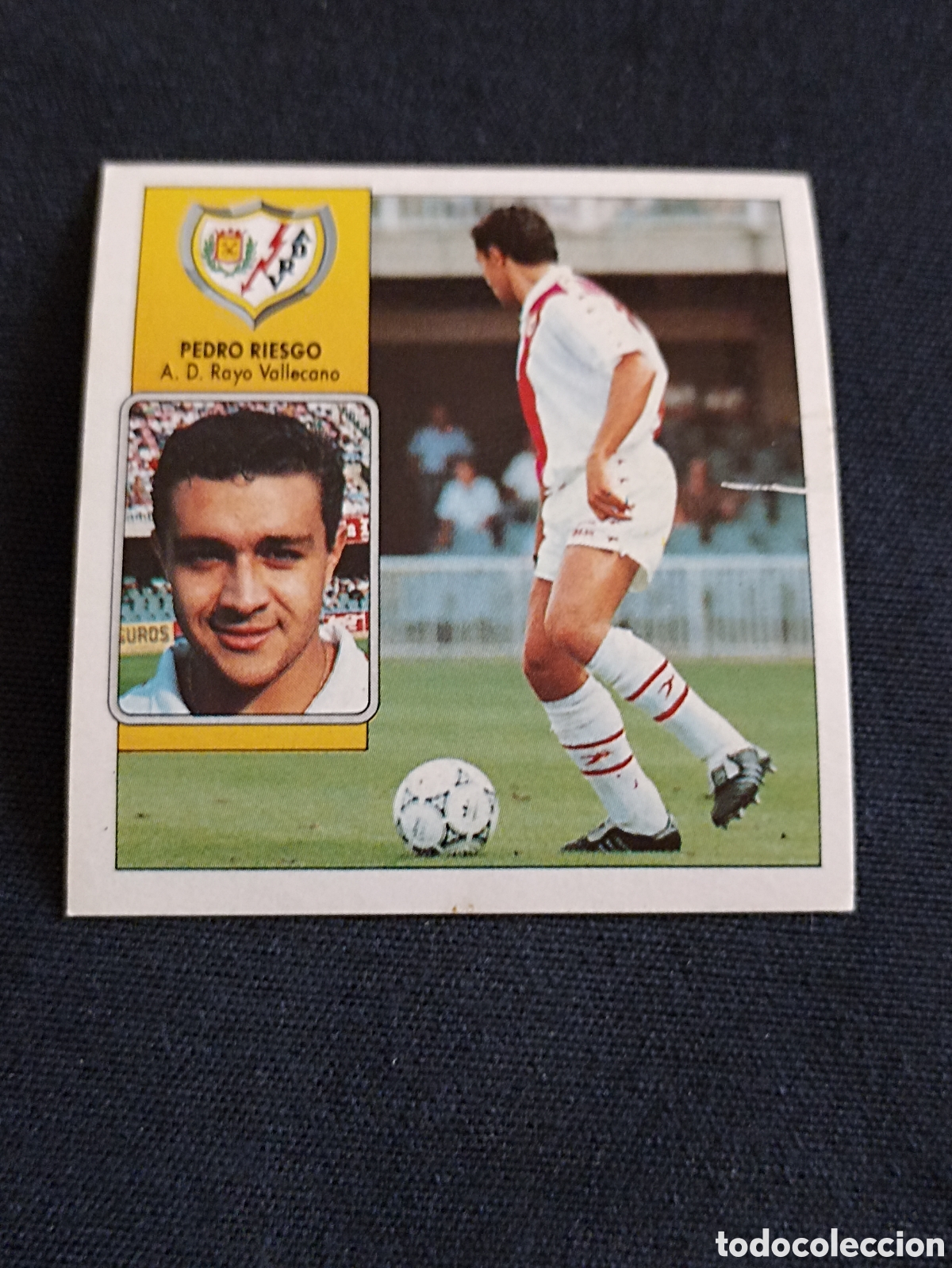 Fu&szlig;ball-Sticker: Pedro Riesgo ( Rayo Vallecano ). Liga este 92-93. Nunca pegado