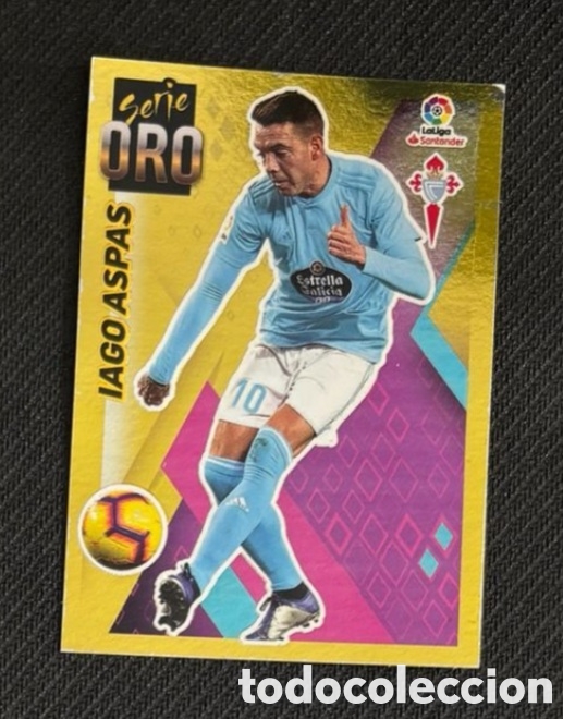 Cromos de f&uacute;tbol: Iago Aspas Celta de Vigo Liga ESTE serie oro 2019 2020