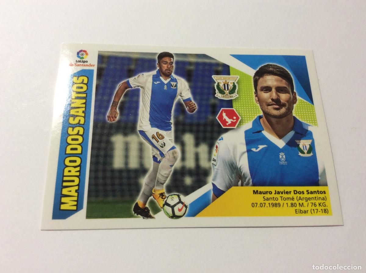 Cromos de f&uacute;tbol: &Uacute;ltimo fichaje 31 Mauro Dos Santos CD Legan&eacute;s Liga Este 2017 2018 17 18 Panini