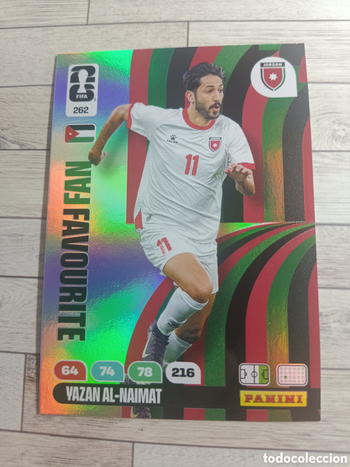 Cromos de f&uacute;tbol: 262 YAZAN AL-NAIMAT FAN FAVOURITE JORDANIA ADRENALYN XL MUNDIAL FIFA WORLD CUP 2026 PANINI