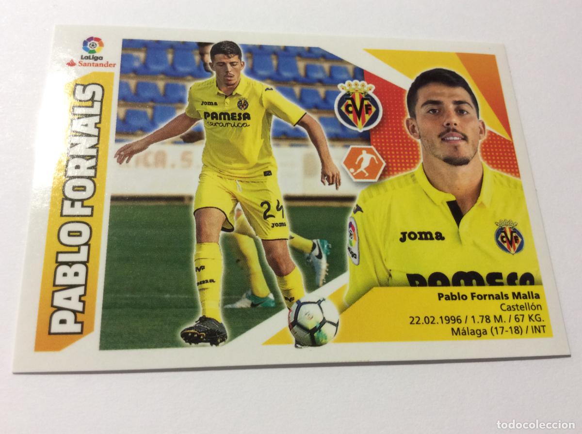 Cromos de f&uacute;tbol: Pablo Fornals Coloca 11BIS Villarreal CF Liga Este 2017 2018 17 18 Panini
