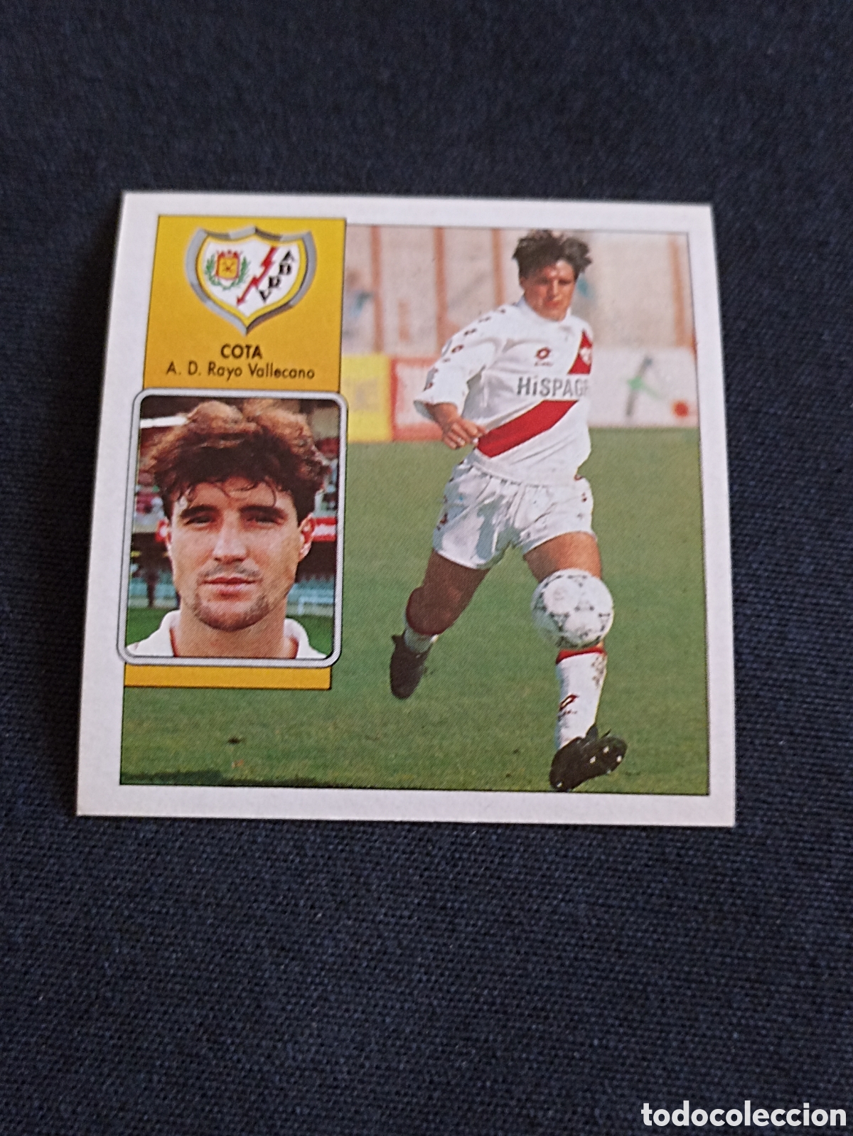 Cromos de f&uacute;tbol: Cota ( Rayo Vallecano ). Liga este 92-93. Nunca pegado