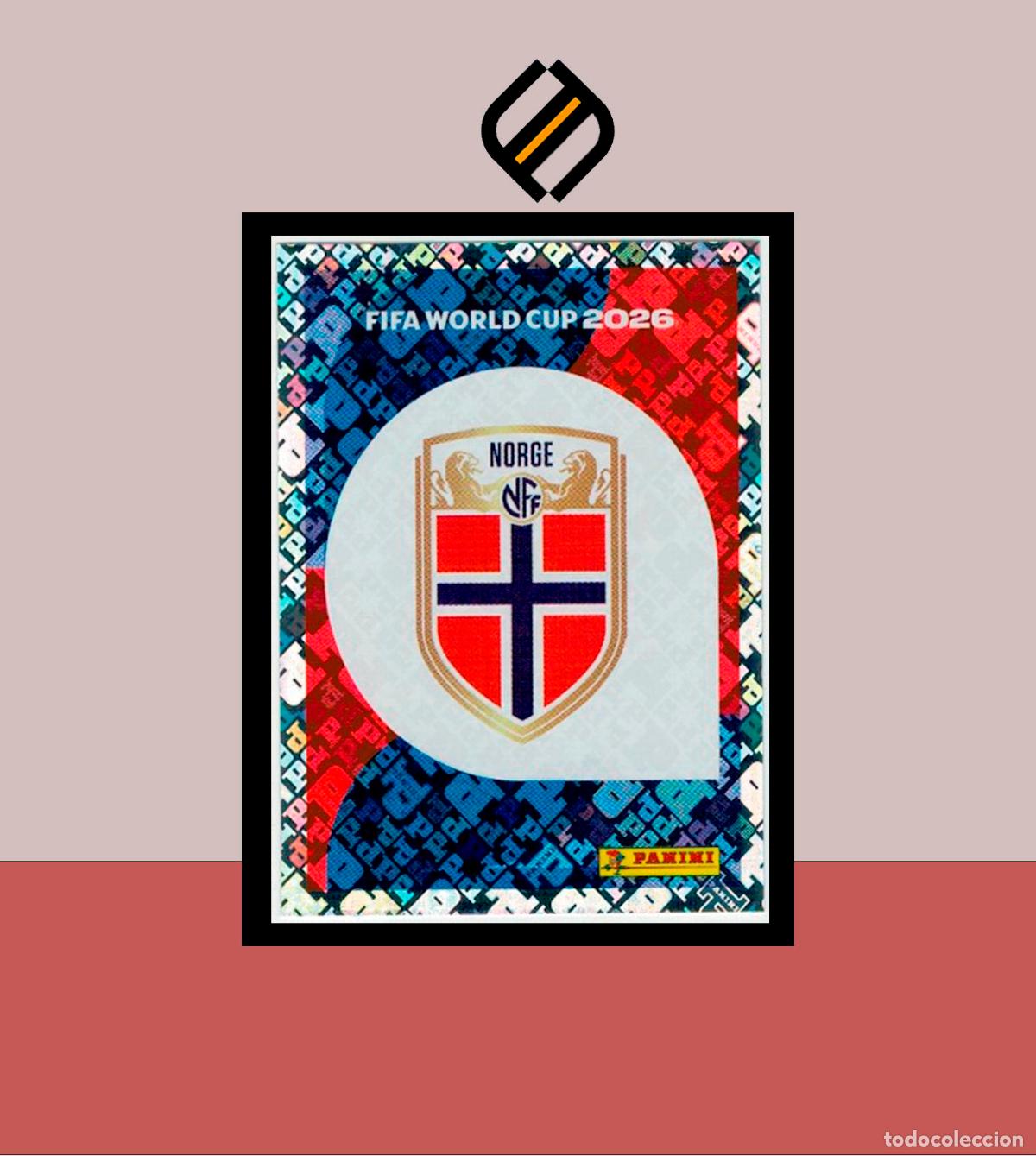 Figurine di Calcio: PANINI FIFA CLUB WORLD CUP 2026 26 NOR 1 ESCUDO NORUEGA STICKER MUNDIAL MEX CAN USA LIGA