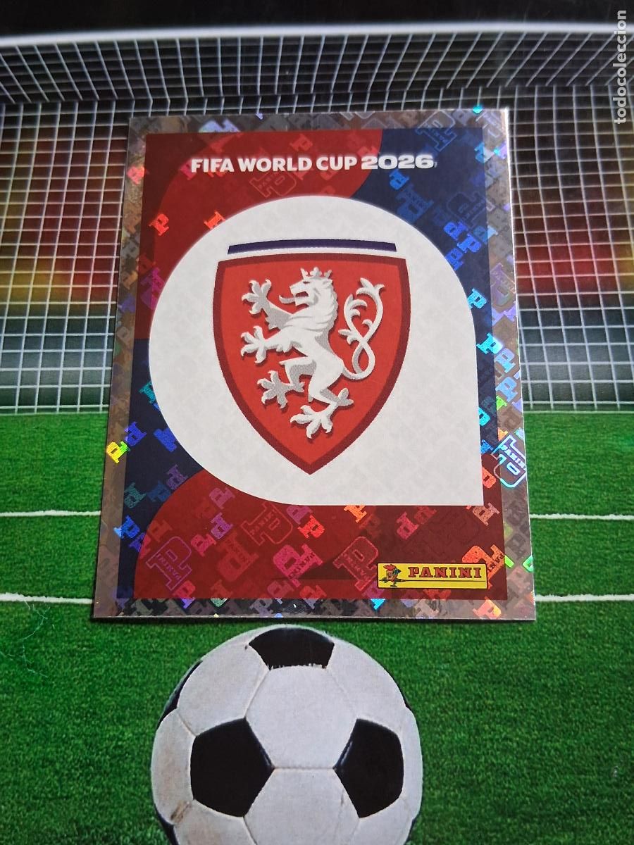 Figurine di Calcio: CZE 1 ESCUDO CHEQUIA CROMO STICKERS FUTBOL MUNDIAL FIFA 2026 MEXICO - EEUU - CANADA PANINI