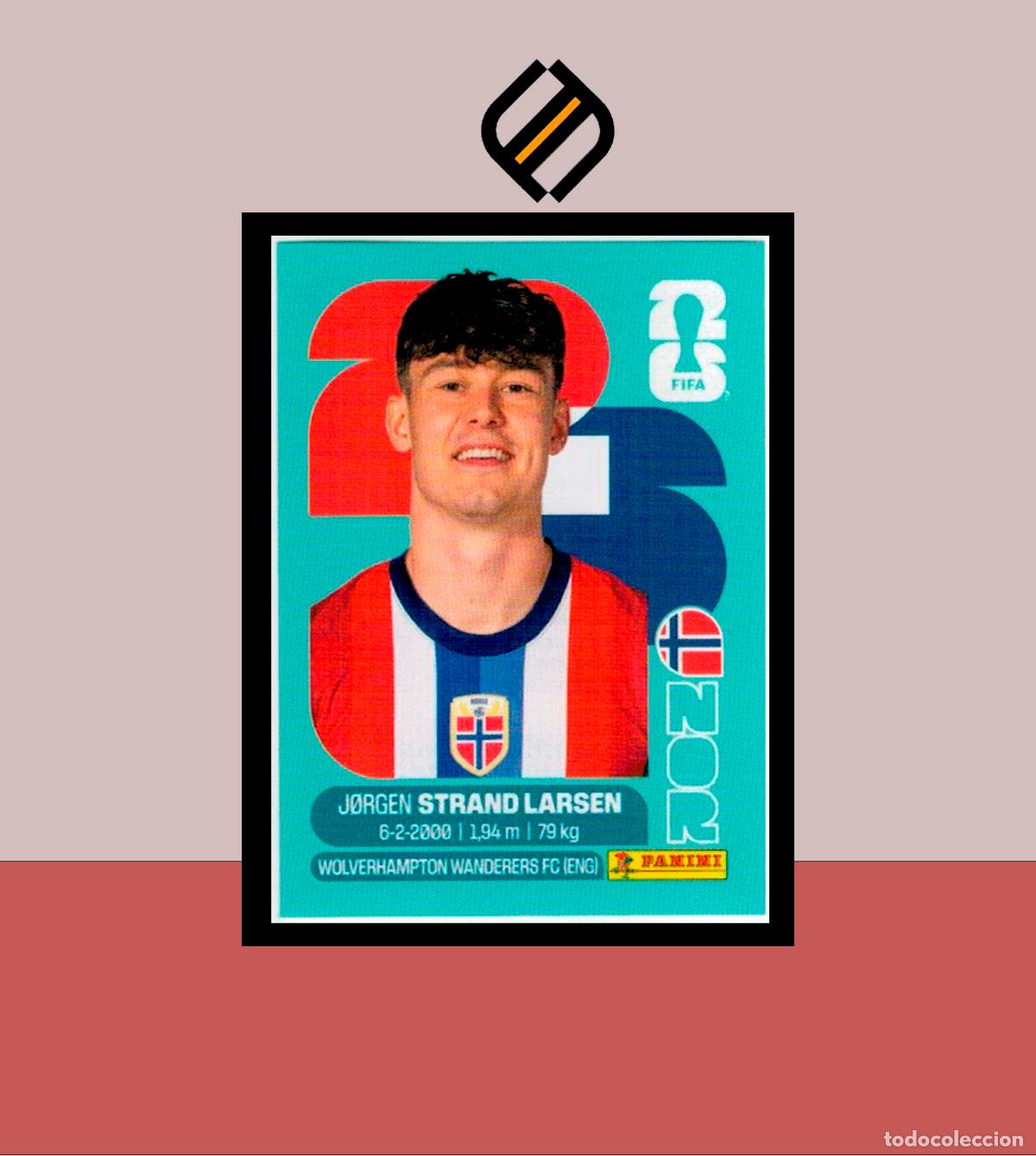 Cromos de f&uacute;tbol: PANINI FIFA CLUB WORLD CUP 2026 26 NOR 18 JORGEN STRAND LARSEN NORUEGA STICKER MUNDIAL MEX CAN USA