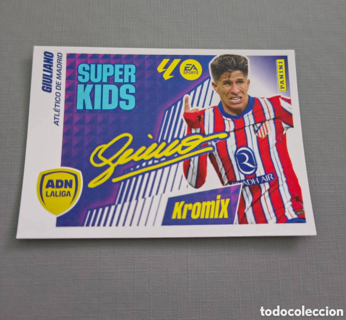 Cromos de f&uacute;tbol: LALIGA ESTE 2025 2026 EA SPORTS 25 26 ALBUM PANINI ADN LALIGA SUPER KIDS KROMIX N. K9 GIULIANO ATL&Eacute;T