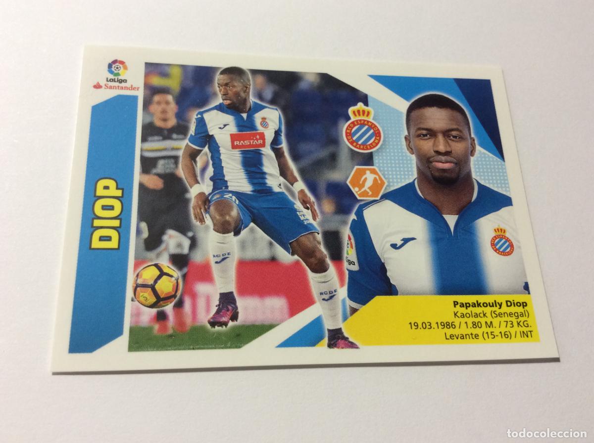 Cromos de f&uacute;tbol: Diop Coloca 12 BIS RCD Espanyol Liga Este 2017 2018 17 18 Panini