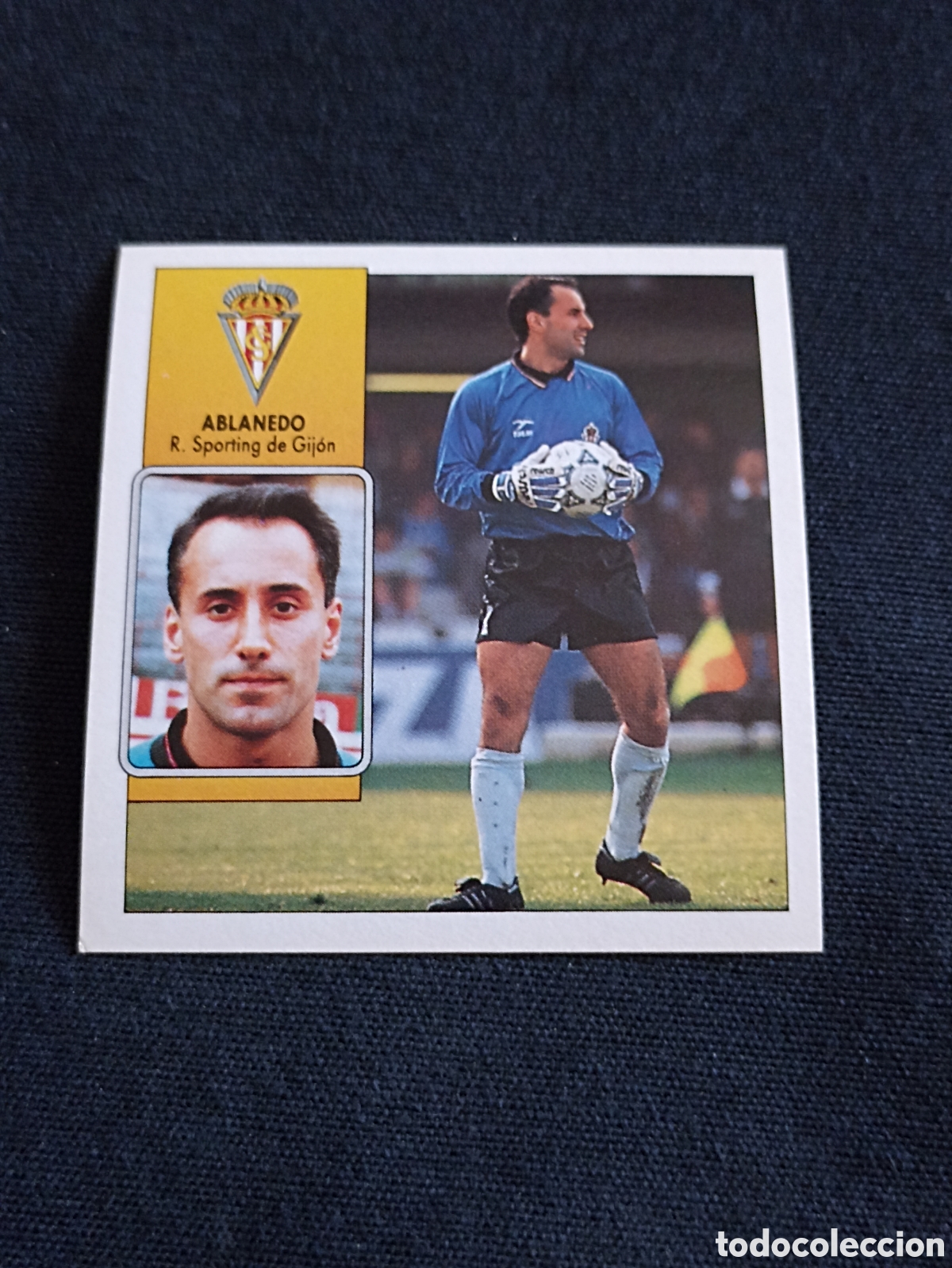 Cromos de f&uacute;tbol: Ablanedo ( Real Sporting de Gij&oacute;n ). Liga este 92-93. Nunca pegado
