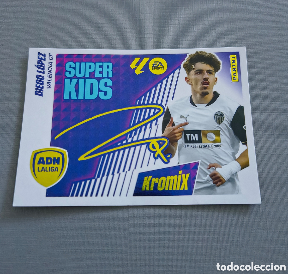 Cromos de f&uacute;tbol: LALIGA ESTE 2025 2026 EA SPORTS 25 26 ALBUM PANINI ADN LALIGA SUPER KIDS KROMIX N. K7 DIEGO L&Oacute;PEZ VA