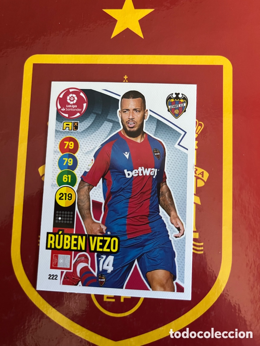 Cromos de f&uacute;tbol: 222 RUB&Eacute;N VEZO ADRENALYN 2020 2021 20 21 LEVANTE