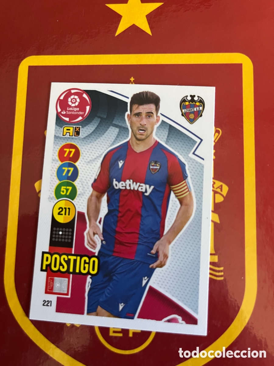 Cromos de f&uacute;tbol: 221 POSTIGO ADRENALYN 2020 2021 20 21 LEVANTE