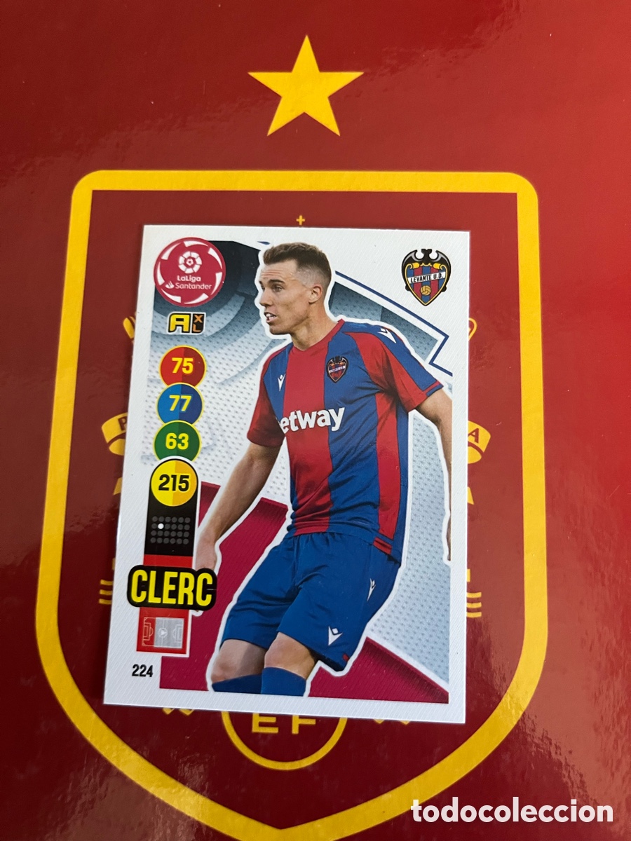 Cromos de f&uacute;tbol: 224 CLERC ADRENALYN 2020 2021 20 21 LEVANTE