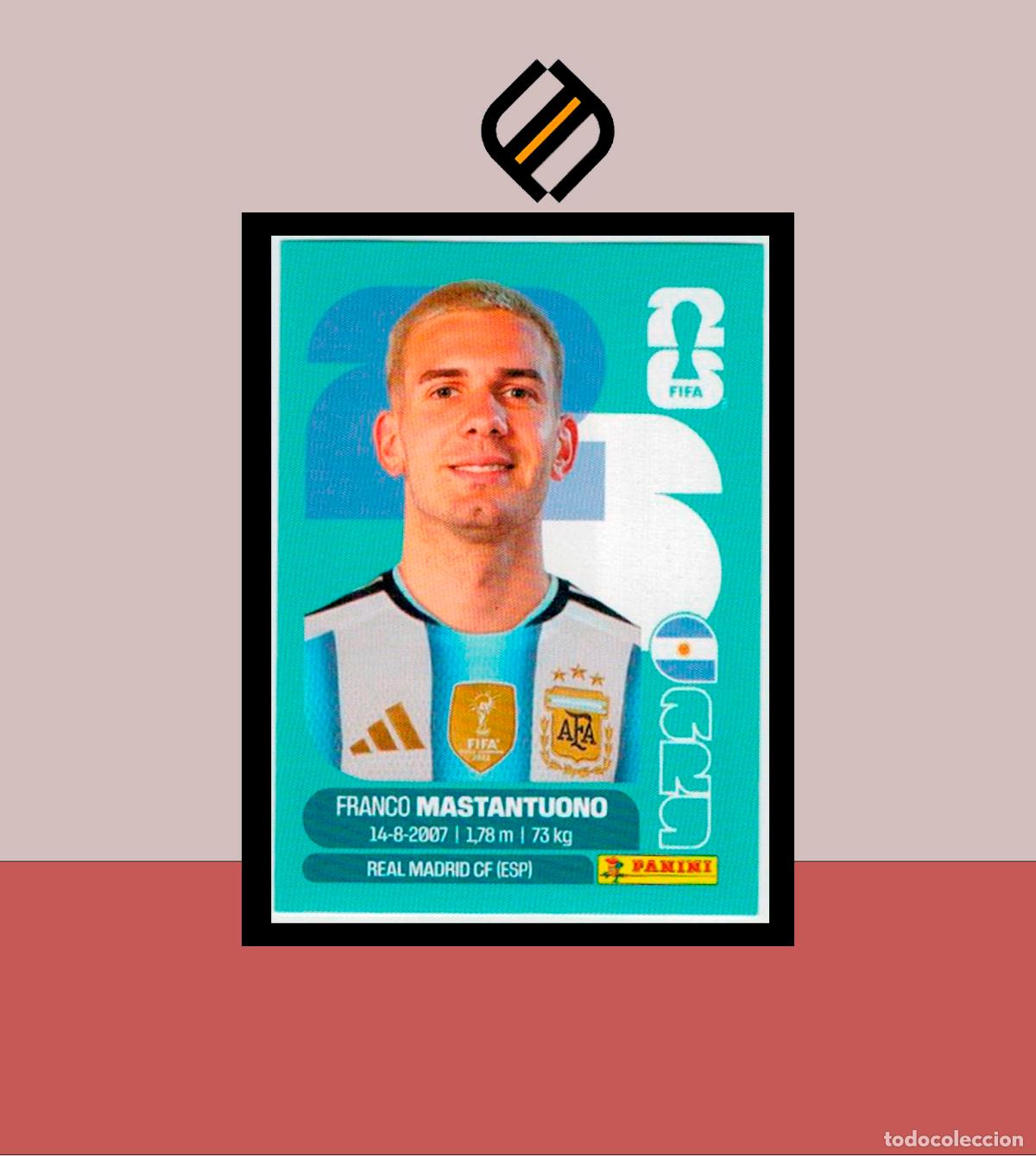 Cromos de f&uacute;tbol: PANINI FIFA CLUB WORLD CUP 2026 26 ARG 15 FRANCO MASTANTUONO ARGENTINA STICKER MUNDIAL MEX CAN USA