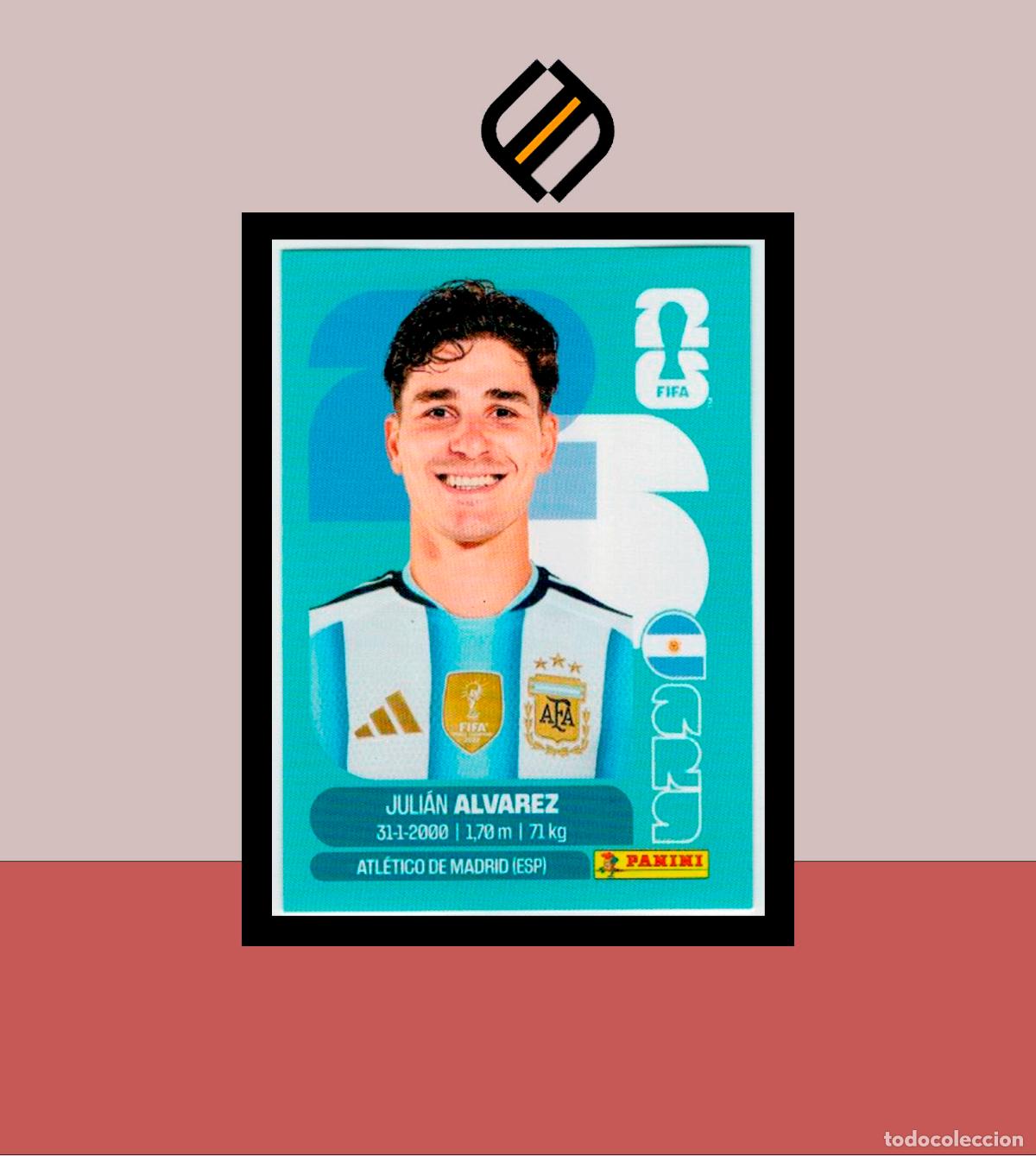 Cromos de f&uacute;tbol: PANINI FIFA CLUB WORLD CUP 2026 26 ARG 19 JULI&Aacute;N &Aacute;LVAREZ ARGENTINA STICKER MUNDIAL MEX CAN USA