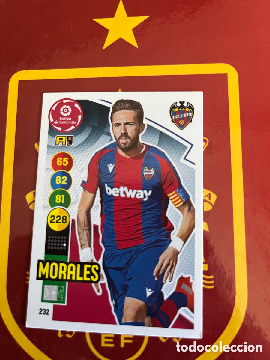 Cromos de f&uacute;tbol: 232 MORALES ADRENALYN 2020 2021 20 21 LEVANTE