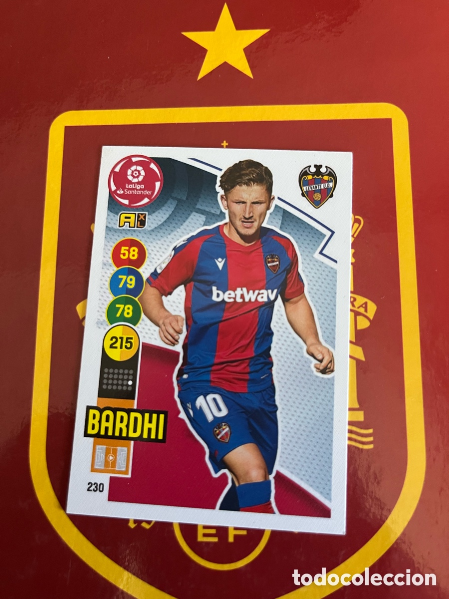 Cromos de f&uacute;tbol: 230 BARDHI ADRENALYN 2020 2021 20 21 LEVANTE