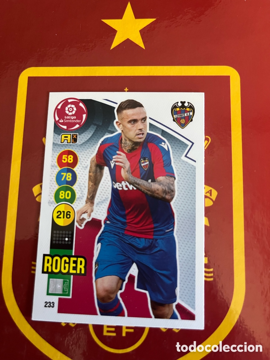 Cromos de f&uacute;tbol: 233 ROGER ADRENALYN 2020 2021 20 21 LEVANTE