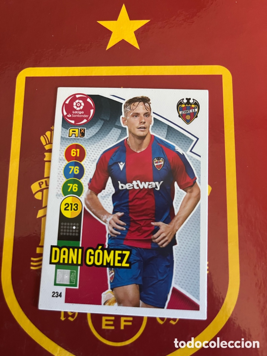 Cromos de f&uacute;tbol: 234 DANI G&Oacute;MEZ ADRENALYN 2020 2021 20 21 LEVANTE