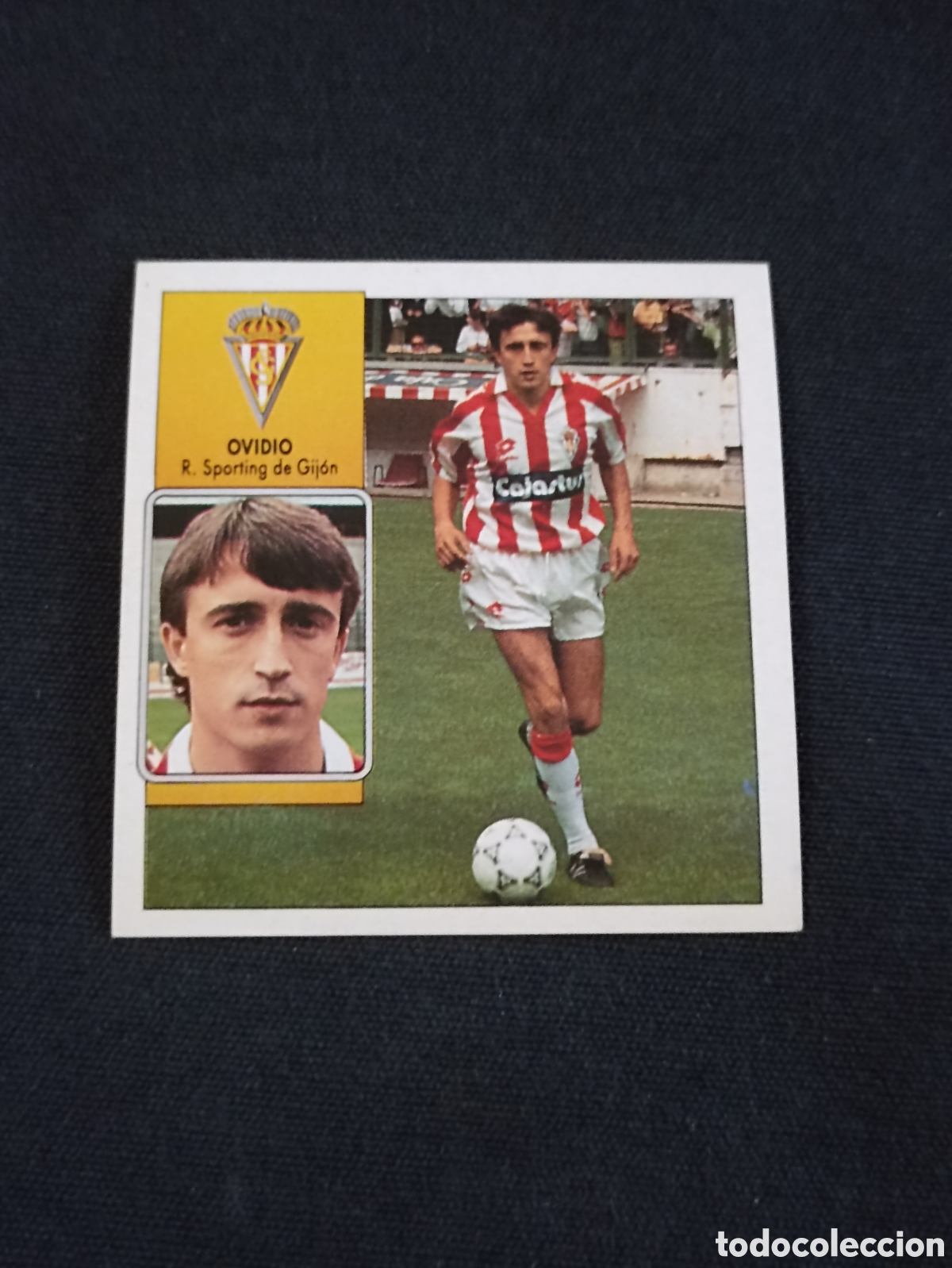Cromos de f&uacute;tbol: Ovidio ( Real Sporting de Gij&oacute;n ). Liga este 92-93. Nunca pegado
