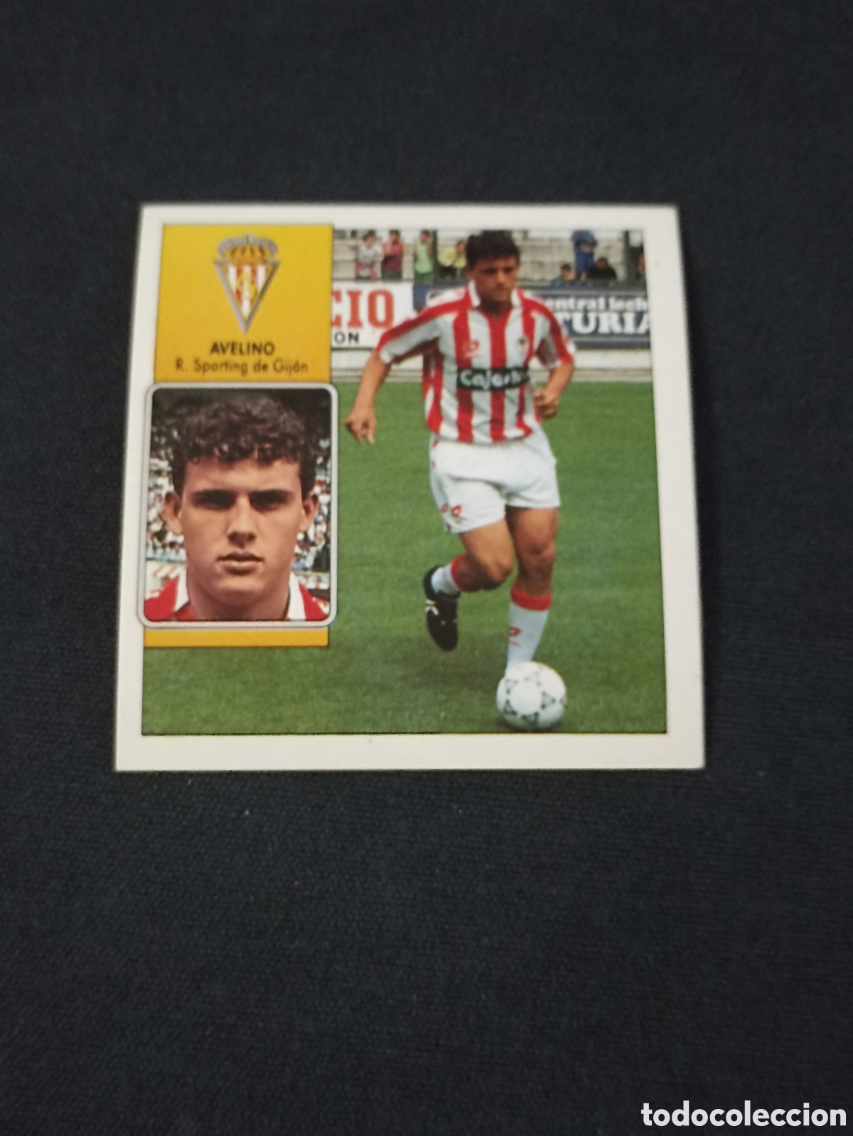 Cromos de f&uacute;tbol: Avelino ( Real Sporting de Gij&oacute;n ). Liga este 92-93. Nunca pegado