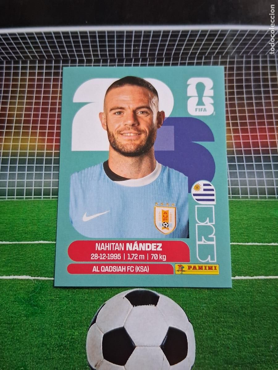 Cromos de f&uacute;tbol: URU 9 NANDEZ URUGUAY CROMO STICKERS FUTBOL MUNDIAL FIFA 2026 MEXICO - EEUU - CANADA PANINI