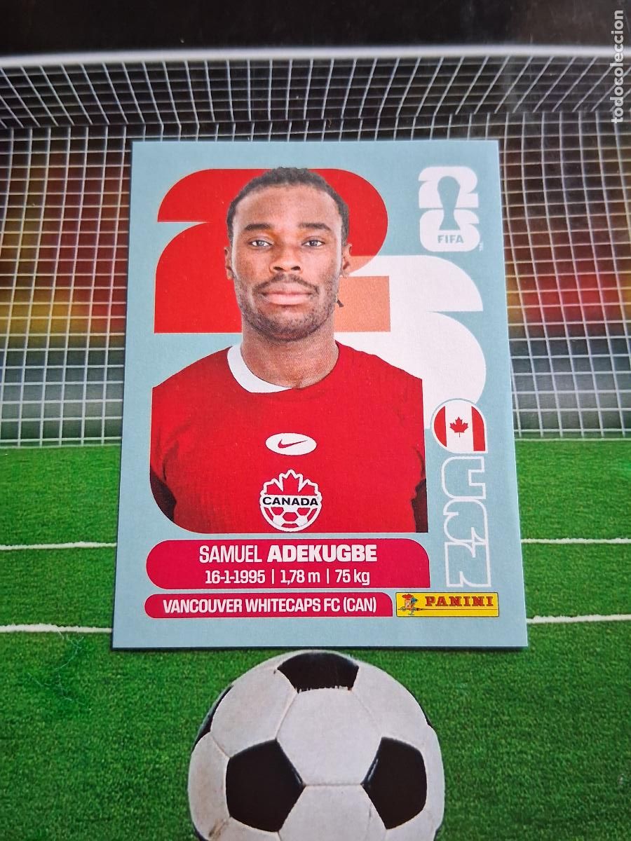 Cartes &agrave; collectionner de Football: CAN 5 ADEKUGBE CANADA CROMO STICKERS FUTBOL MUNDIAL FIFA 2026 MEXICO - EEUU - CANADA PANINI