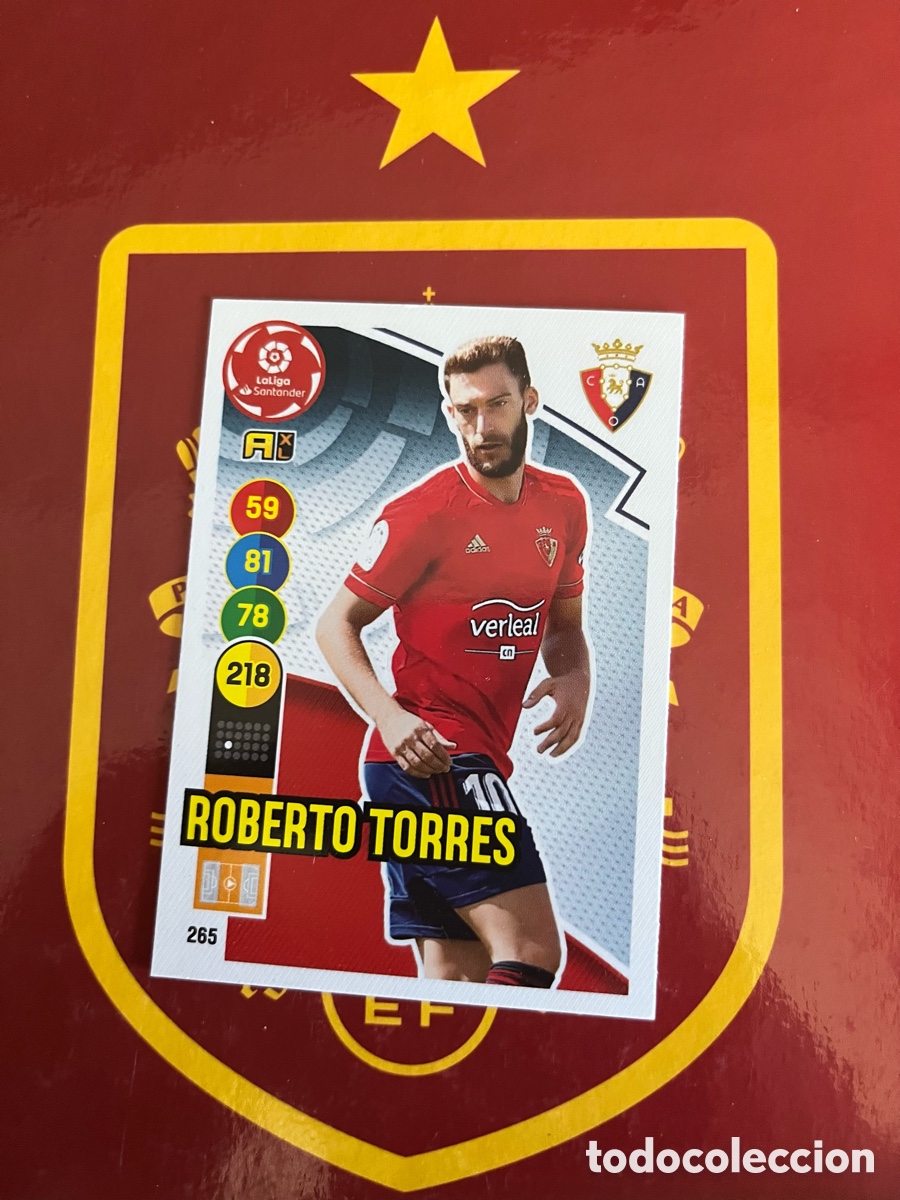 Cartes &agrave; collectionner de Football: 265 ROBERTO TORRES ADRENALYN 2020 2021 20 21 OSASUNA