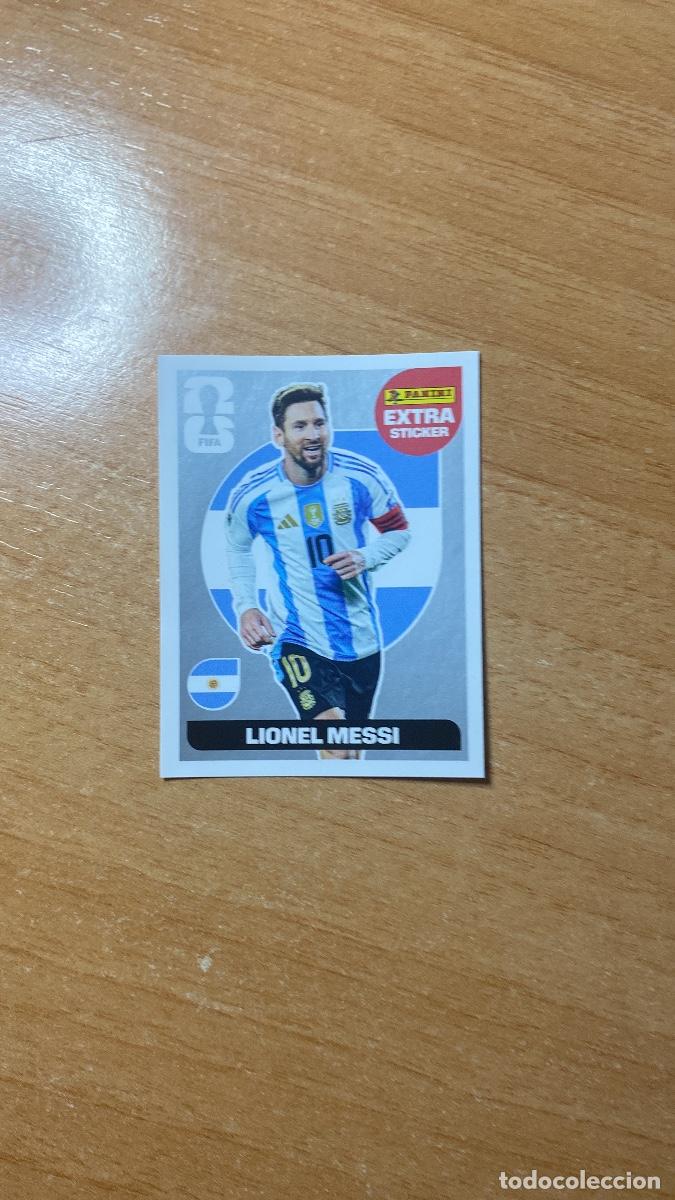 Cromos de f&uacute;tbol: Leo Messi extra sticker plata mundial 2026